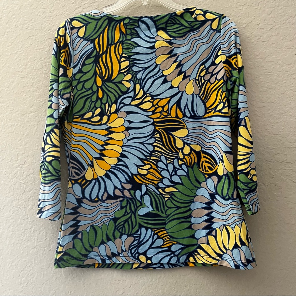 J. Mclaughlin Abstract Print Tee Size S - image 2